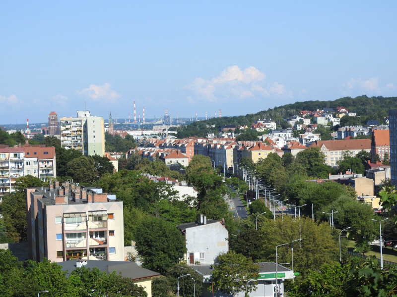 Widok z Suchańskiej Góry -dolina Potoku Siedleckiego. 